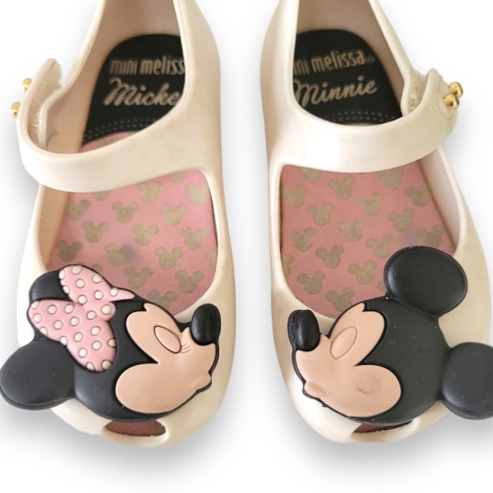 🎀 Baby Size 5 US Kissing Minnie Mickey Authentic Mini Melissa Ultra Girl 🎀